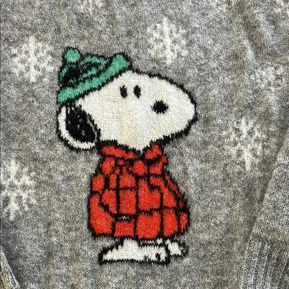 Gray Sweater with Snoopy Design - Picture 2 of 7
